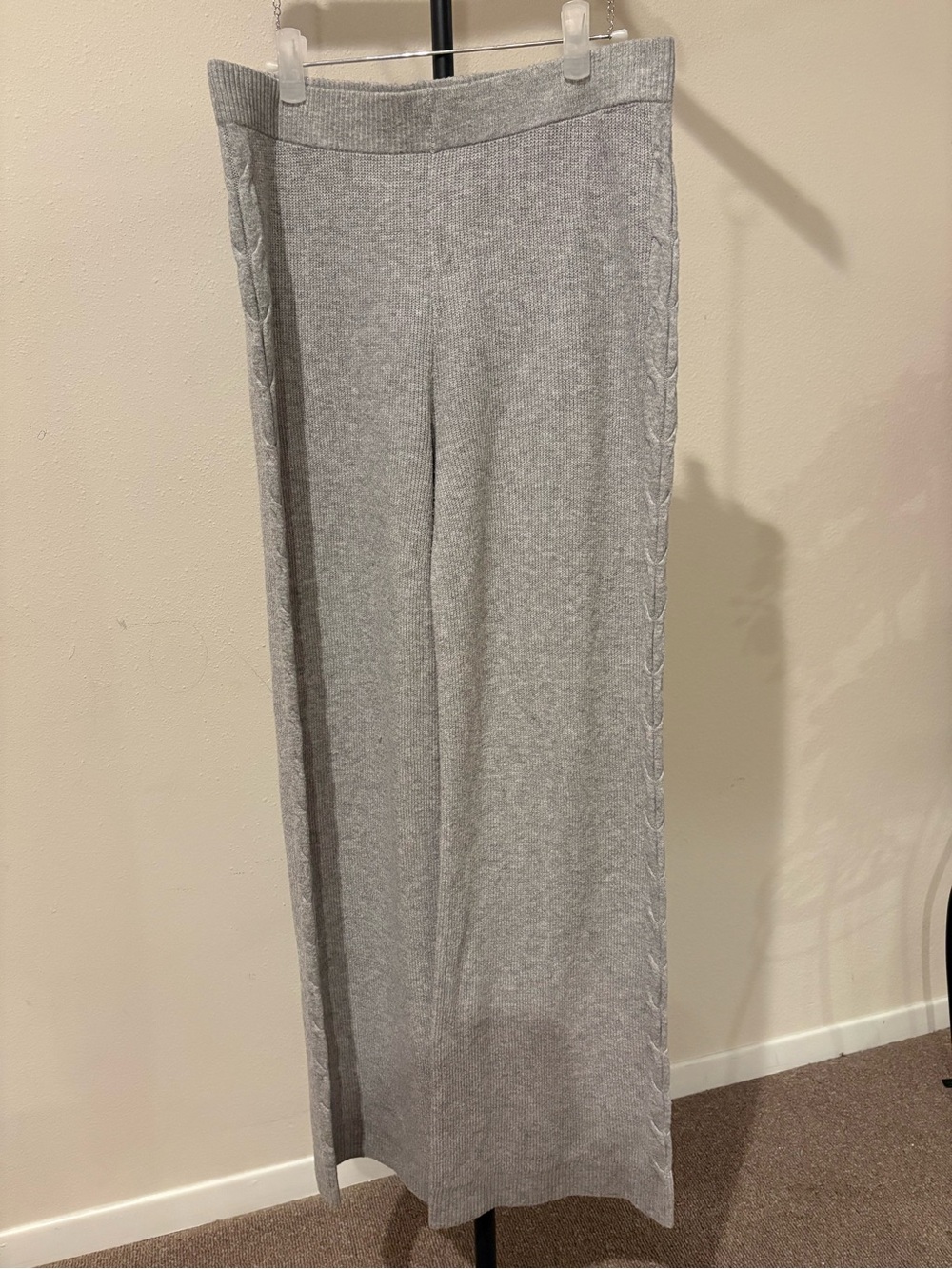 Auden Light Gray Knit Maxi Skirt XS